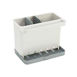 Amazon Basics Kitchen Sink Organizer/Sponge Holder, Standard, White