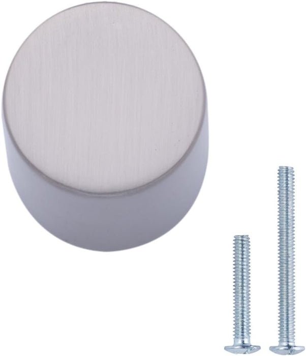 Amazon Basics Whistle Cabinet Knob, 0.75-inch Diameter, Satin Nickel, 10-Pack