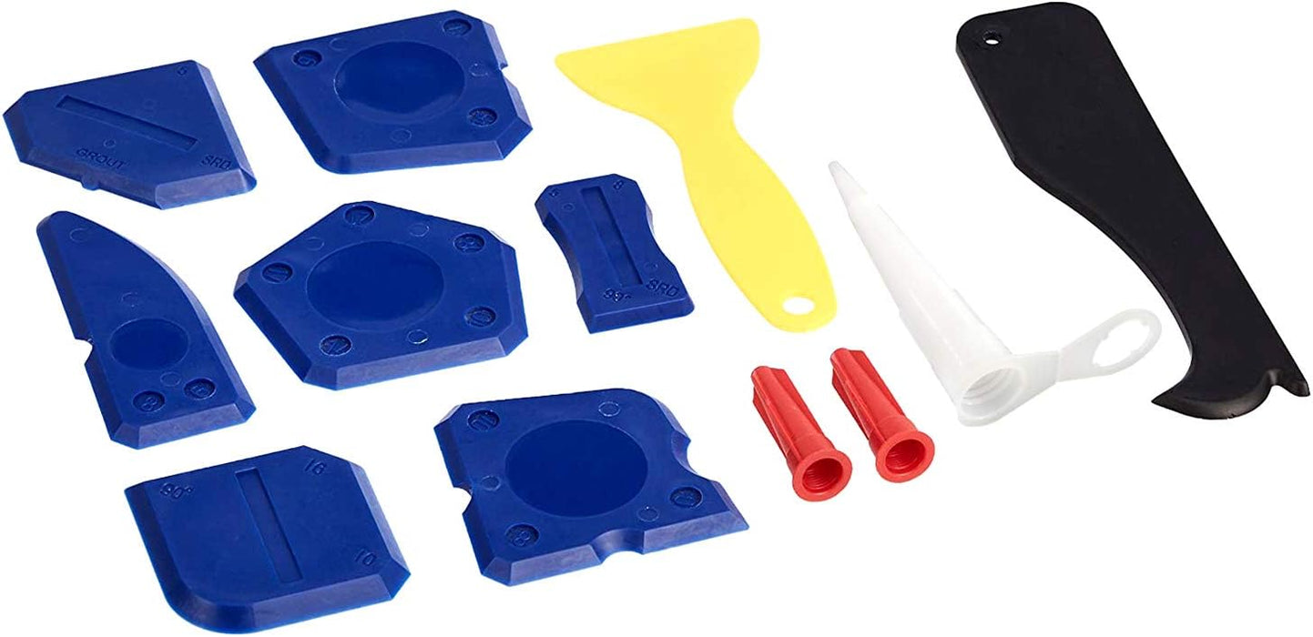 Amazon Basics Kit de herramientas de calafateo con herramientas de acabado de sellador de silicona, 12 piezas
