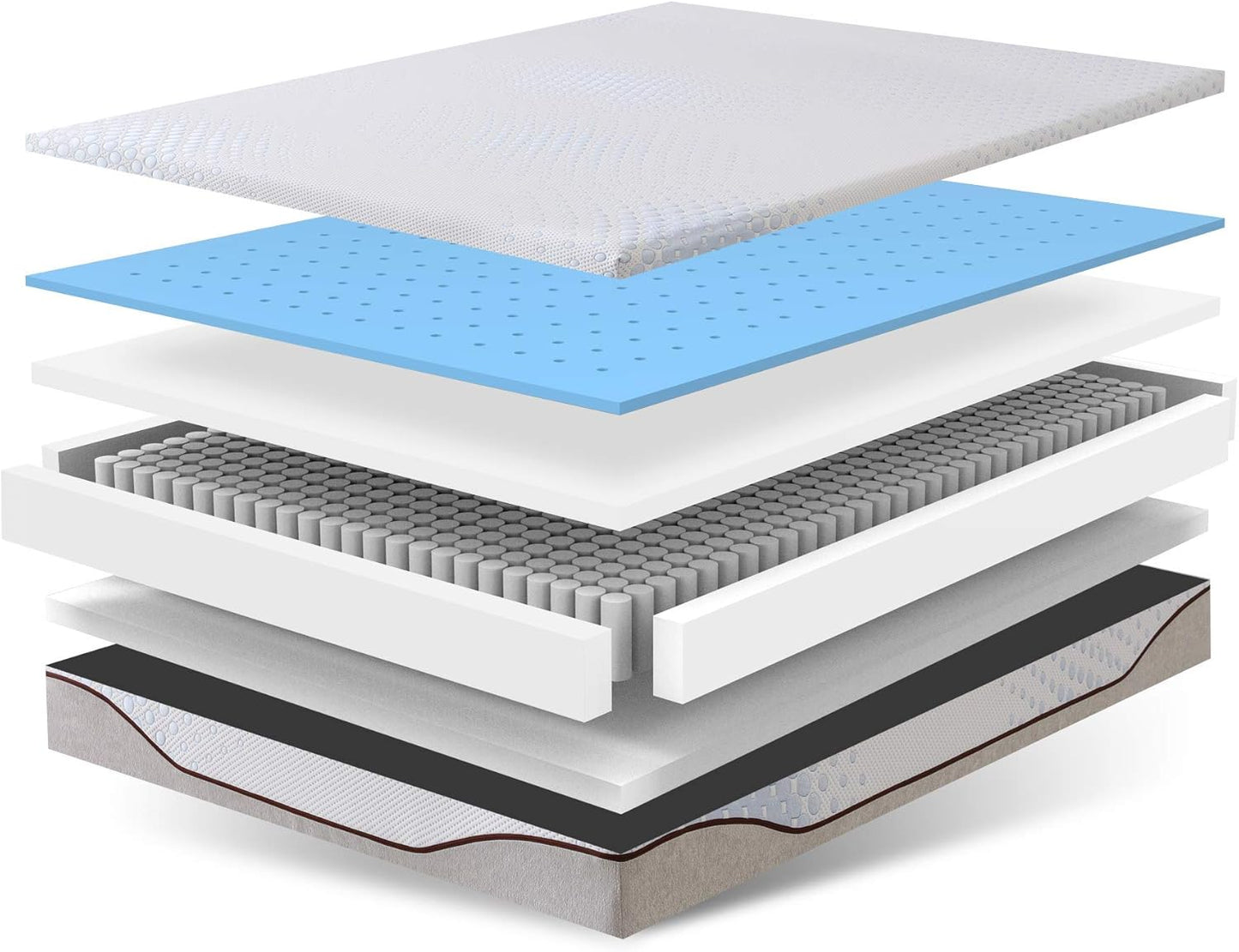 Amazon Brand - Alkove 7-Zone Cooling Gel Memory Foam Mattress With Individual Pocket Springs H3 Medium Firm Hardness