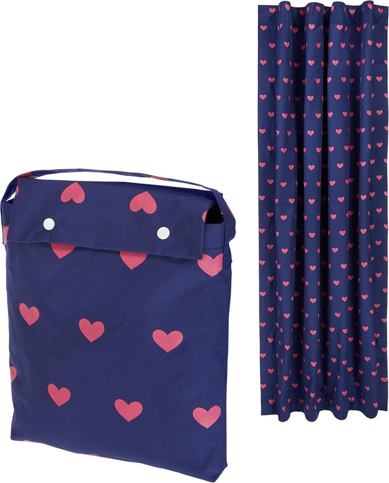 AmazonBasics Portable Kids Travel Window Blackout Curtain Shades with Suction Cups - Pink Hearts
