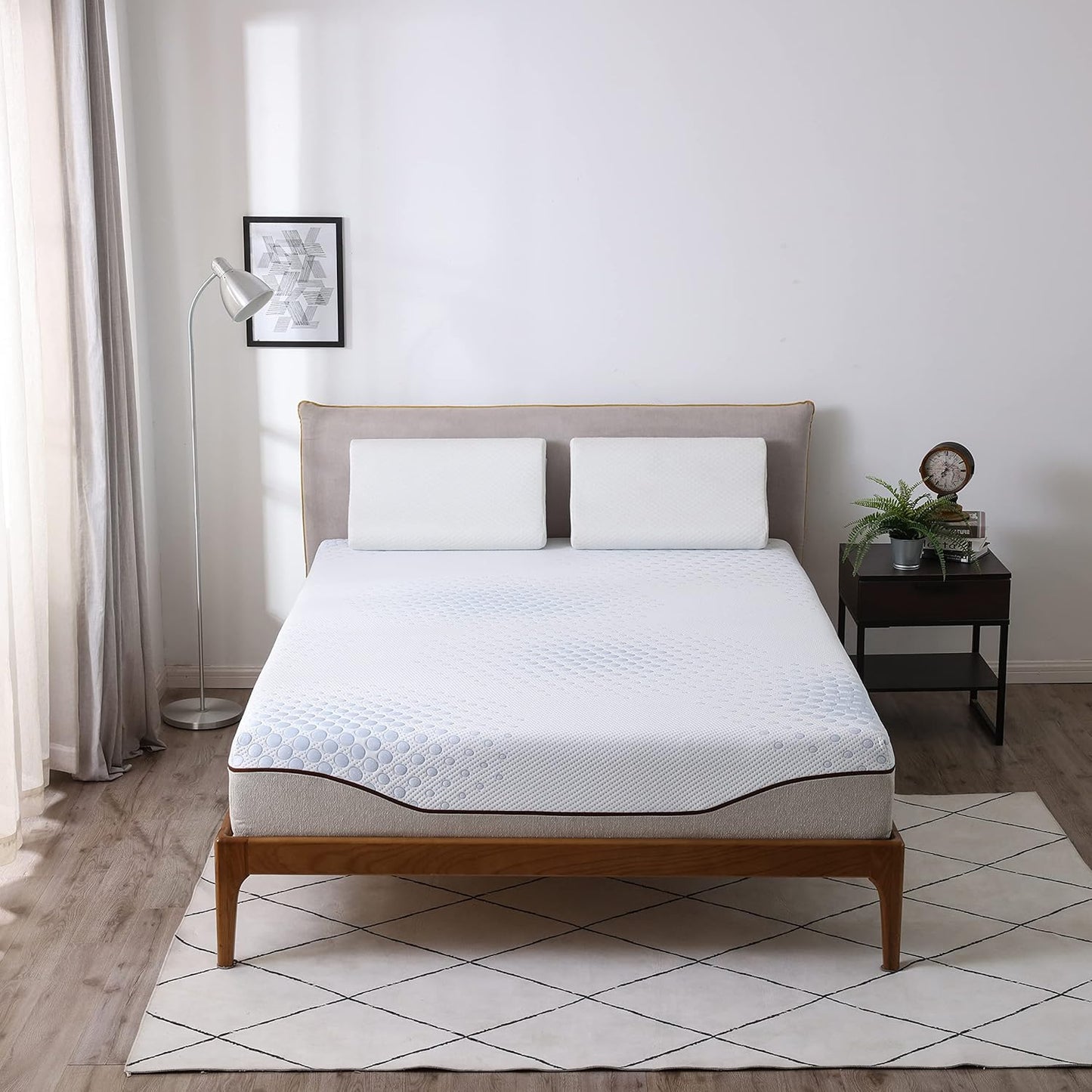 Amazon Brand - Alkove 7-Zone Cooling Gel Memory Foam Mattress With Individual Pocket Springs H3 Medium Firm Hardness