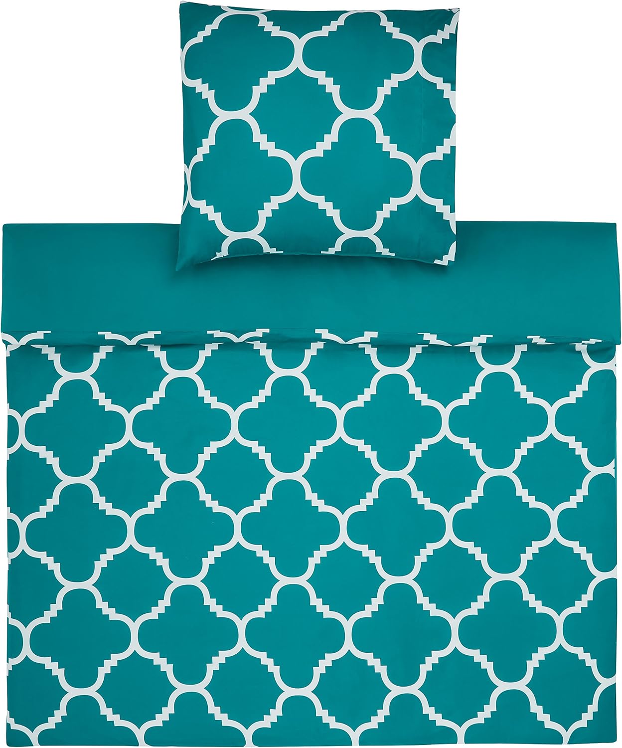 Amazon Basics Microfibre Duvet Cover Set 3 Pieces 200 x 200 cm Lightweight