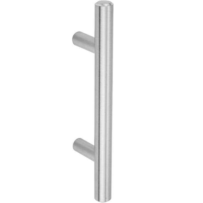 Amazon Basics Euro Bar Cabinet Handle (1/2" Diameter), 5.38" Length (3" Hole Center), Satin Nickel, 50-Pack