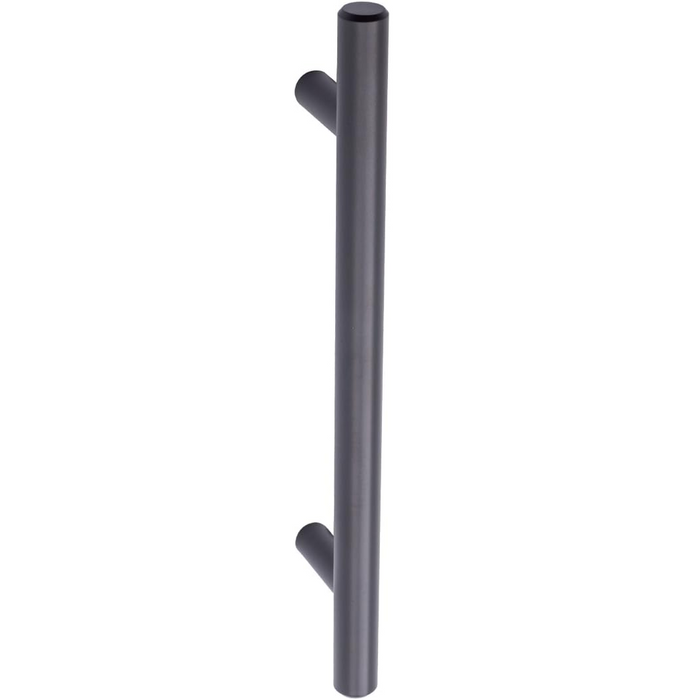 Amazon Basics Euro Bar Cabinet Handle (1/2" Diameter), 7.38" Length (5" Hole Center), Flat Black, 10-Pack