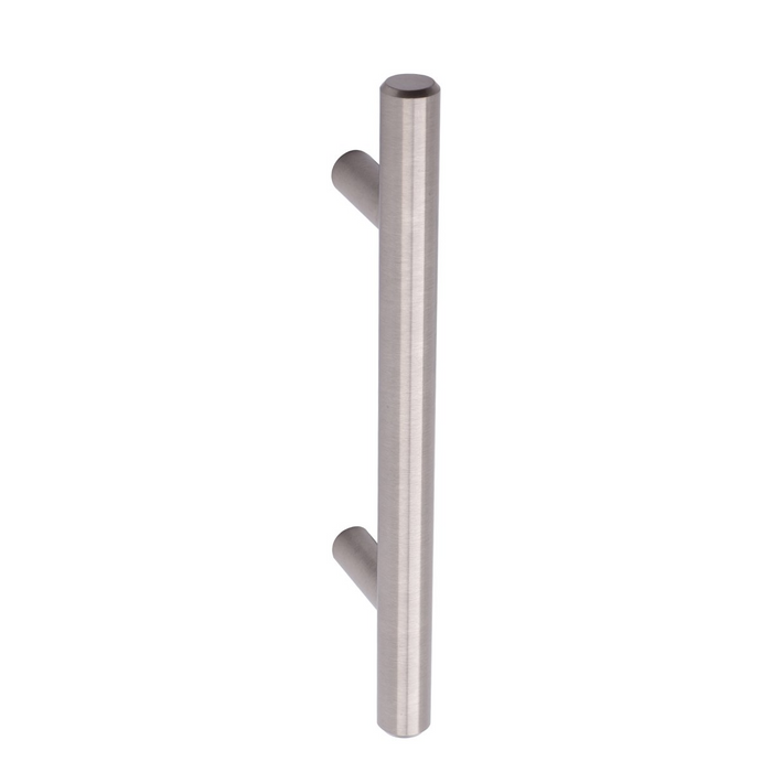 Amazon Basics Euro Bar Cabinet Handle (1/2" Diameter), 5.88" Length (3.5" Hole Center), Satin Nickel, 10-Pack