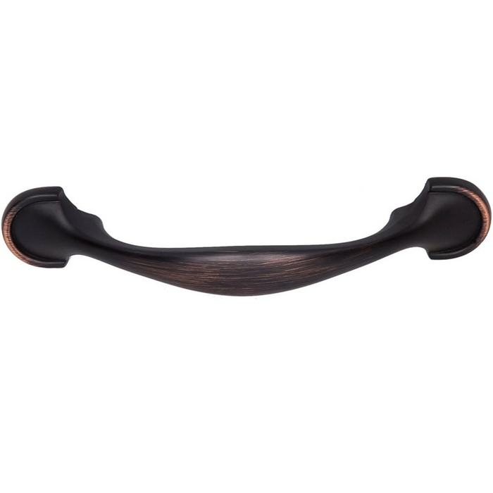 Amazon Basics Rounded Foot Cabinet Handle, 4.63" Length (3" Hole Center), Oil Rubbed Bronze, 10-Pack