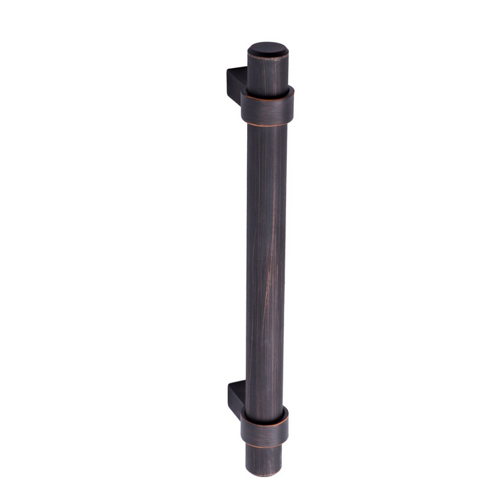Amazon Basics Straight Bar Cabinet Handle, 6.63" Length (5" Hole Center), Oil Rubbed Bronze, 10-Pack