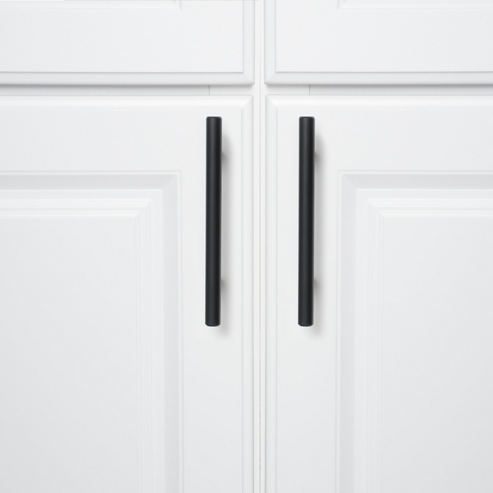 Amazon Basics Euro Bar (1/2" Diameter), 10 Pack, 6.38" Length (4" Hole Center), Flat Black