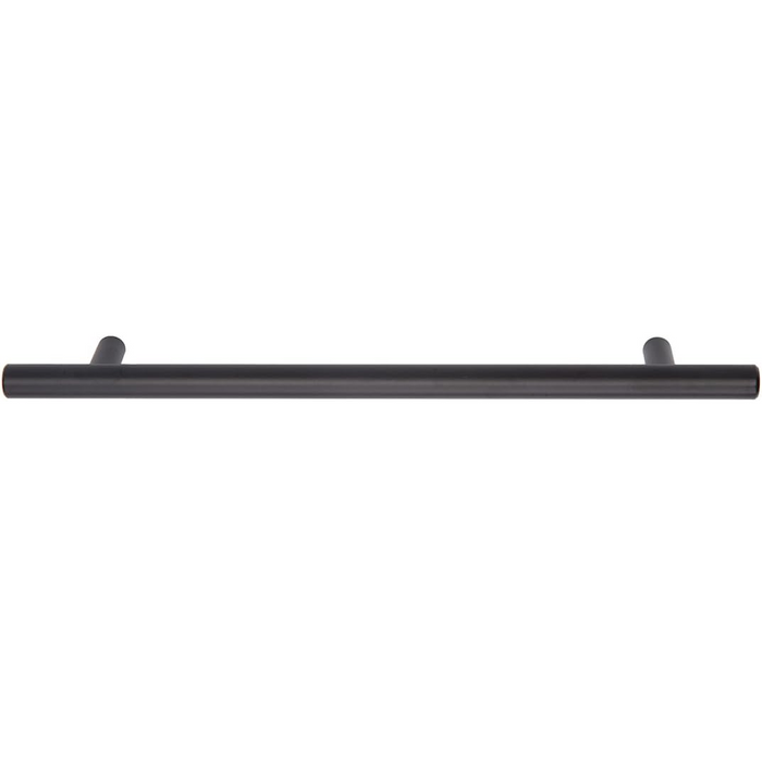 Amazon Basics Euro Bar Cabinet Handle (1/2" Diameter), 10" Length (7.5" Hole Center), Flat Black, 10-Pack