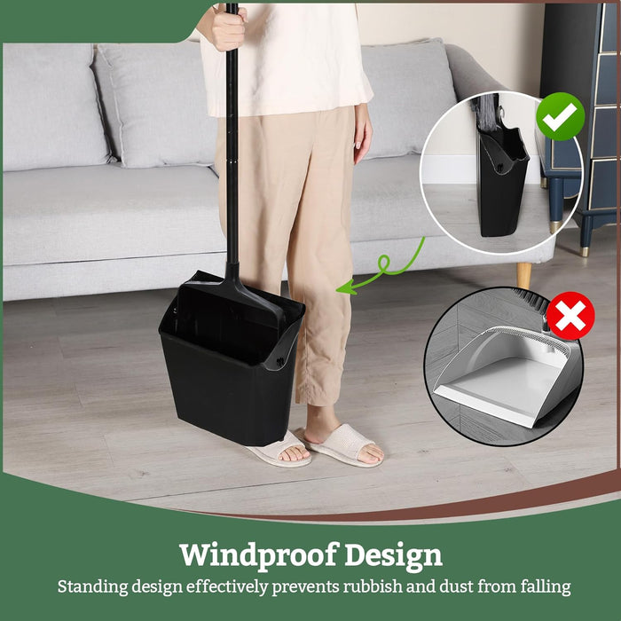 AmazonCommercial Pivoting Upright 2-Piece Lobby Dust Pan - 3-Pack