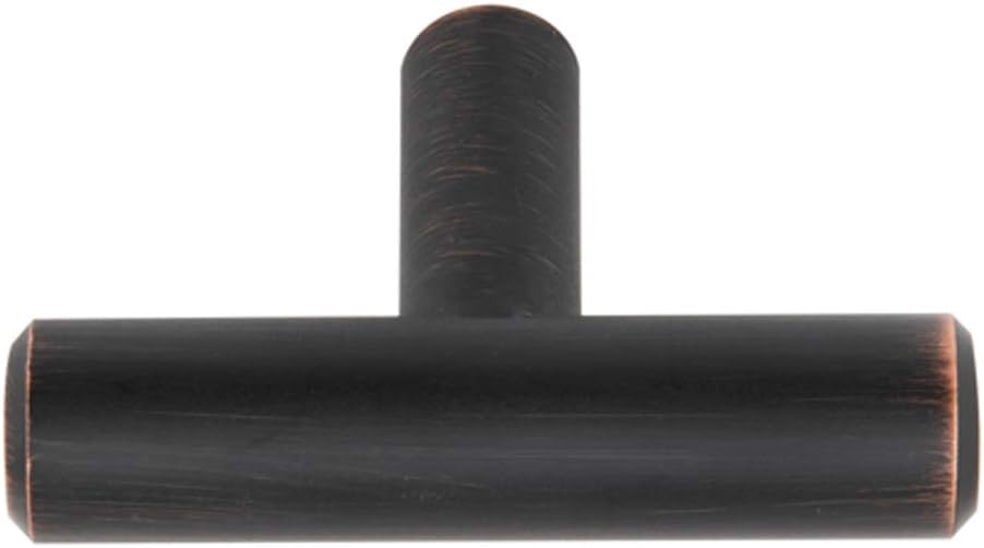 Amazon Basics T-Bar Cabinet Knob, (1/2" Diameter), 2" Length, (3" Hole Center), Oil RubbedBronze, 10-pack