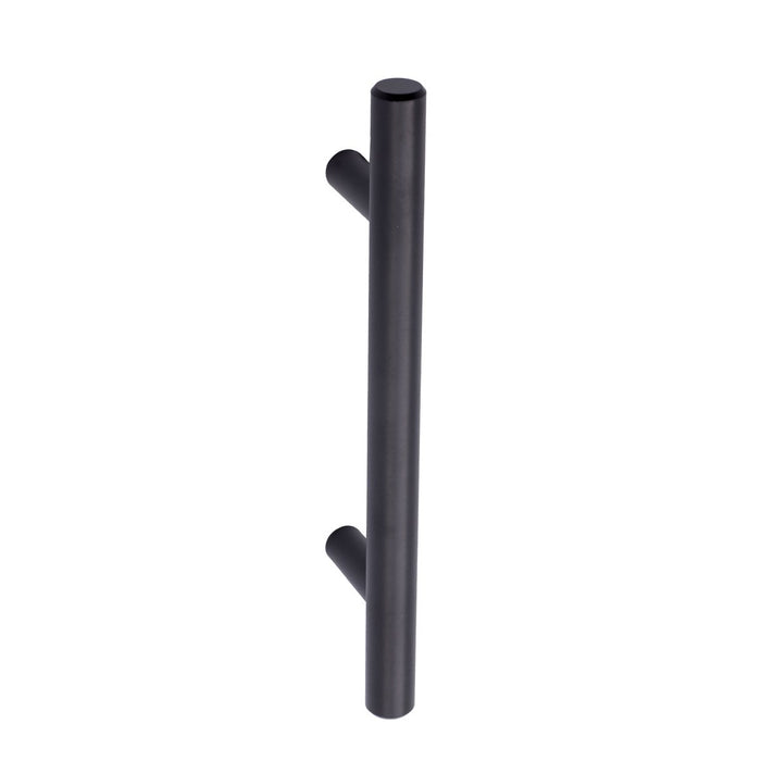 Amazon Basics Euro Bar Cabinet Handle (1/2" Diameter), 6.13" Length (3.75" Hole Center), Flat Black, 10-Pack