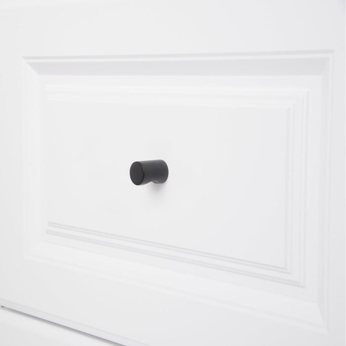 Amazon Basics Whistle Cabinet Knob, 0.75" Diameter, Flat Black, 10-Pack