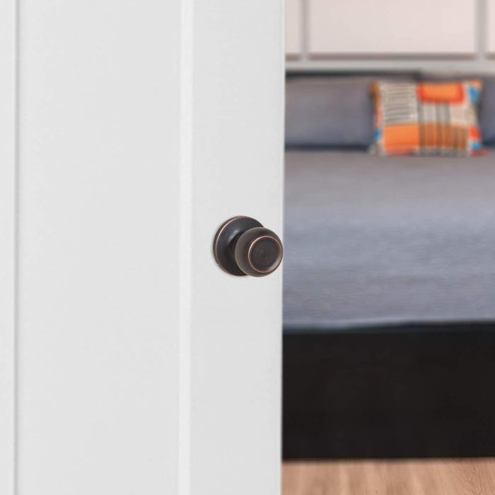 Amazon Basics Passage Door Knob, Coastal, Oil Rubbed Bronze