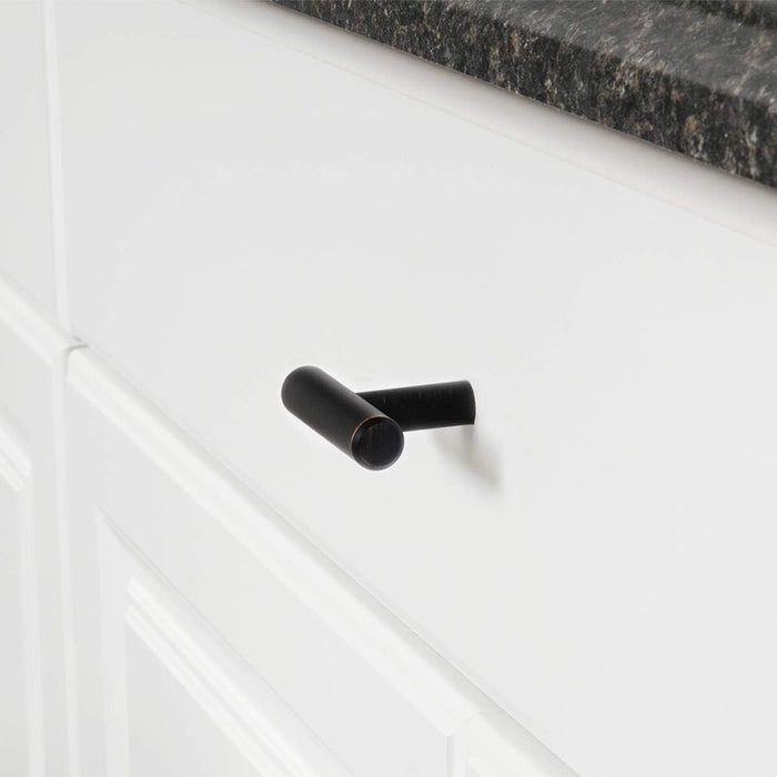 Amazon Basics T-Bar Cabinet Knob, (1/2" Diameter), 2" Length, (3" Hole Center), Oil RubbedBronze, 10-pack