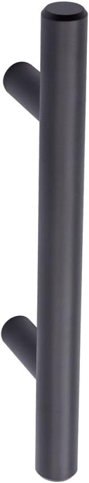 Amazon Basics Euro Bar Cabinet Handle (1/2-inch Diameter), 5.38-inch Length (3-inch Hole Center), Flat Black, 60-Pack