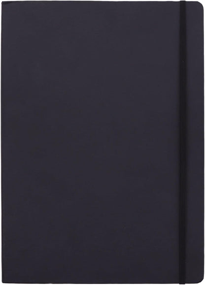 Amazon Basics Hardcover Art Sketchbook, Extra Large Size, 30 x 22 cm, 48 Sheets, 1 Pack, Black