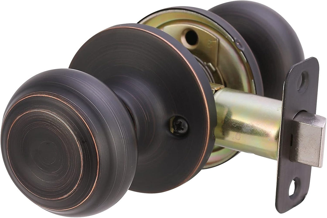 Amazon Basics Passage Door Knob, Classic, Oil Rubbed Bronze