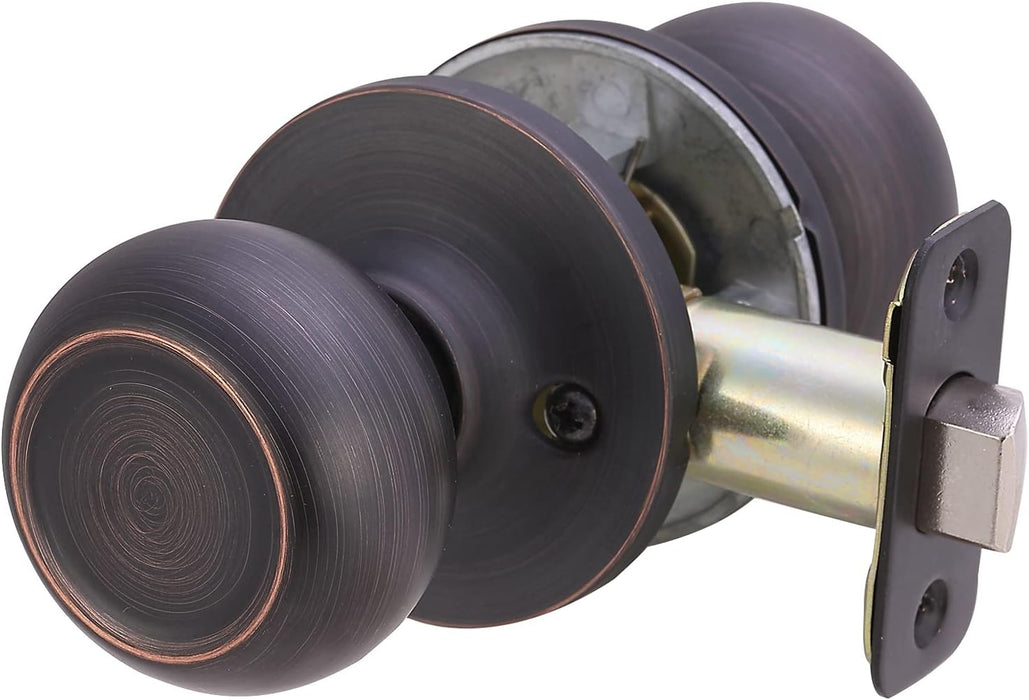 Amazon Basics Passage Door Knob, Coastal, Oil Rubbed Bronze
