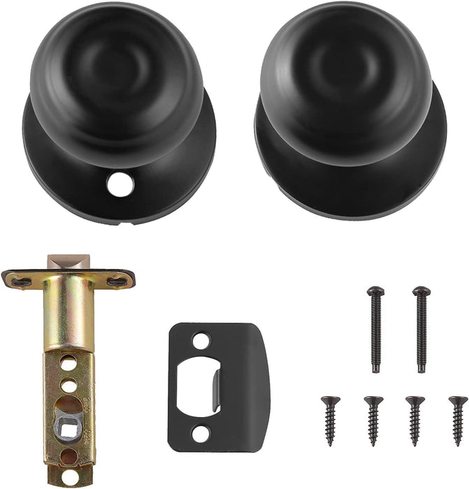 Amazon Basics Passage Door Knob, Classic, Matte Black