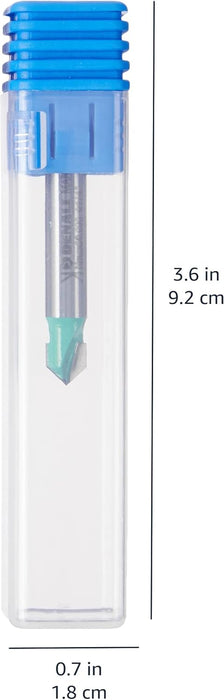 Marca Amazon Denali - Juego de 4 brocas para enrutador de ranura en V de 1/4 pulgadas y 90 grados