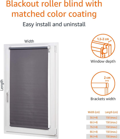 Amazon Basics Blackout rollo blind with matched colour coating