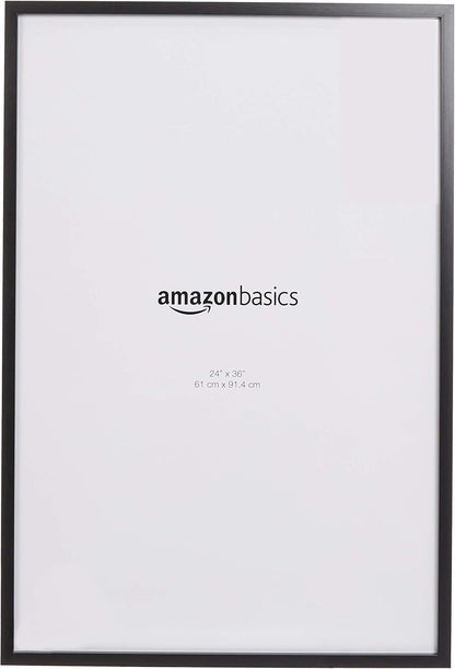 Amazon Basics Poster Photo Picture Frames - 24 x 36 Inches, 2-Pack, Black