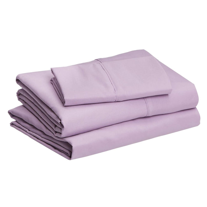 AmazonBasics Microfiber Sheet Set, Twin X-Large, Frosted Lavender