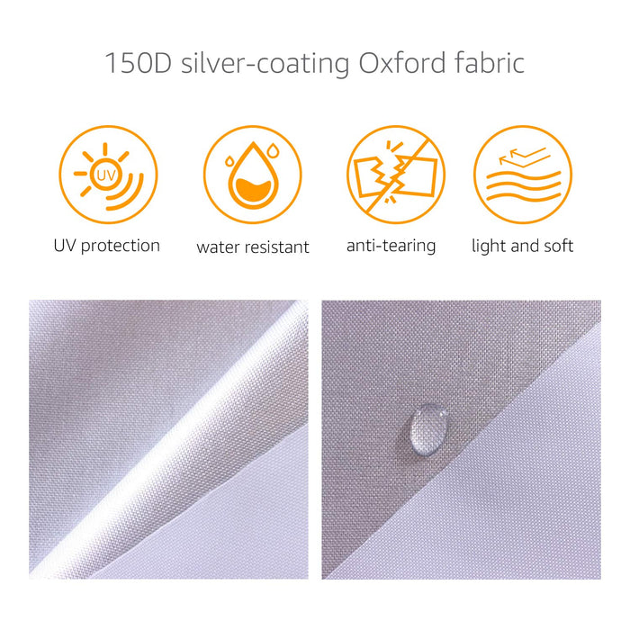 AmazonBasics Silver Weatherproof CarCover - 150DOxford, SUVs up to190in