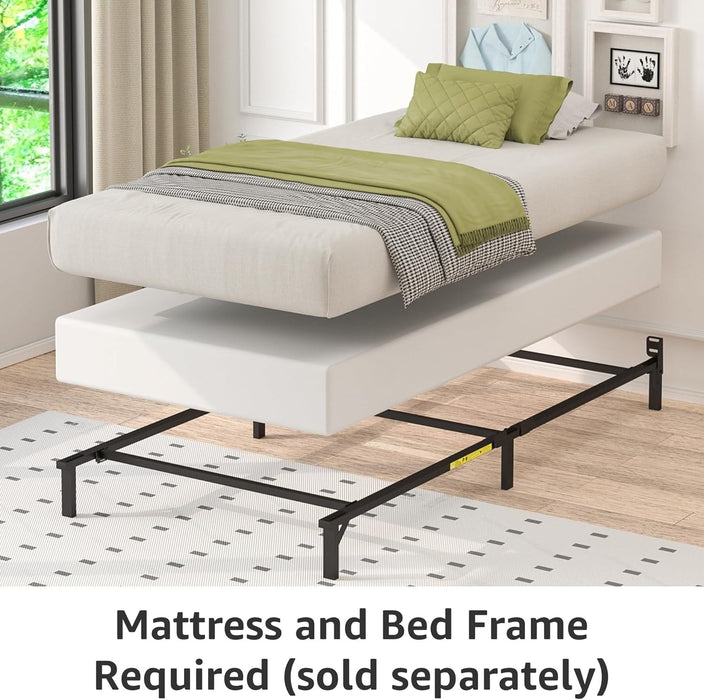 Amazon Basics Smart Box Spring Bed Base, 7-Inch Mattress Foundation - Twin Size, Tool-Free Easy Assembly