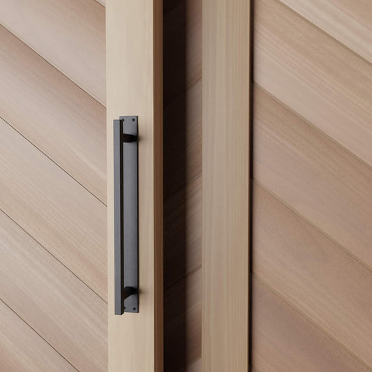 Amazon Basics Barn Door Handle Pull Set - Straight Rustic