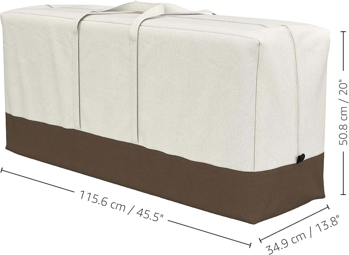 Amazon Basics Patio Seat Cushion/Cover Storage Bag, Beige & Tan