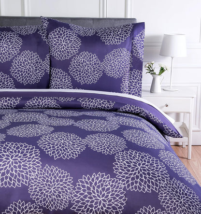 Amazon Basics Microfibre Duvet Cover Set 3 Pieces 200 x 200 cm Lightweight