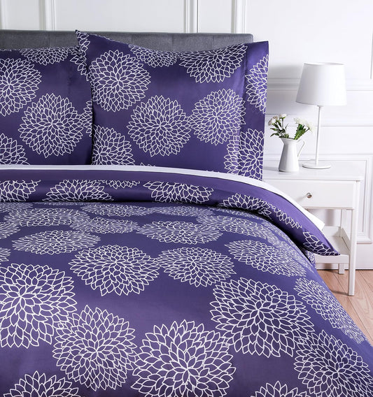 Amazon Basics Microfibre Duvet Cover Set 3 Pieces 200 x 200 cm Lightweight