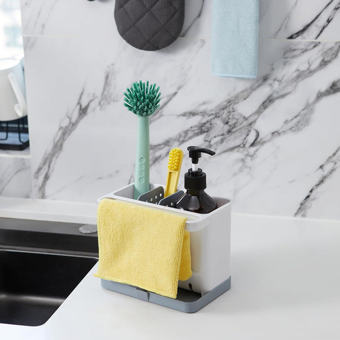 Amazon Basics Kitchen Sink Organizer/Sponge Holder, Standard, White