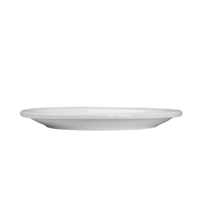 Amazon Basics 12-Piece Porcelain, 7 Inch Dessert Plate Set, White (Previously AmazonCommercial Brand)