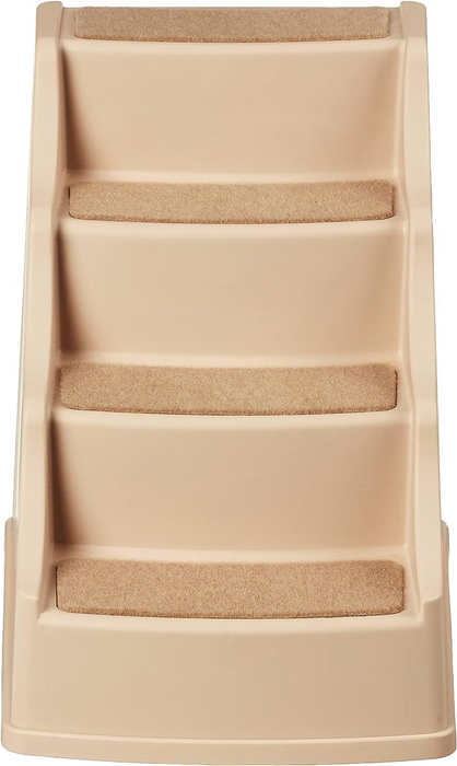 Amazon Basics 4 Step Non Slip Pet Stairs for Dogs and Cats, Tan