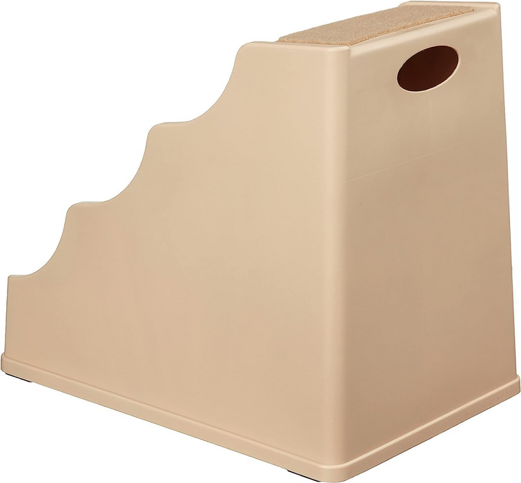 Amazon Basics 4 Step Non Slip Pet Stairs for Dogs and Cats, Tan