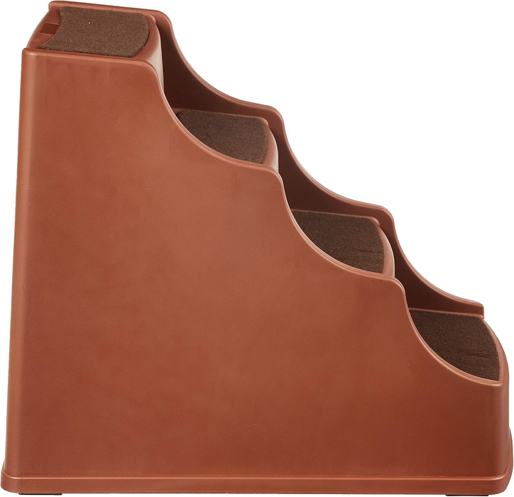 Amazon Basics 4 Step Non Slip Pet Stairs for Dogs and Cats, Cocoa