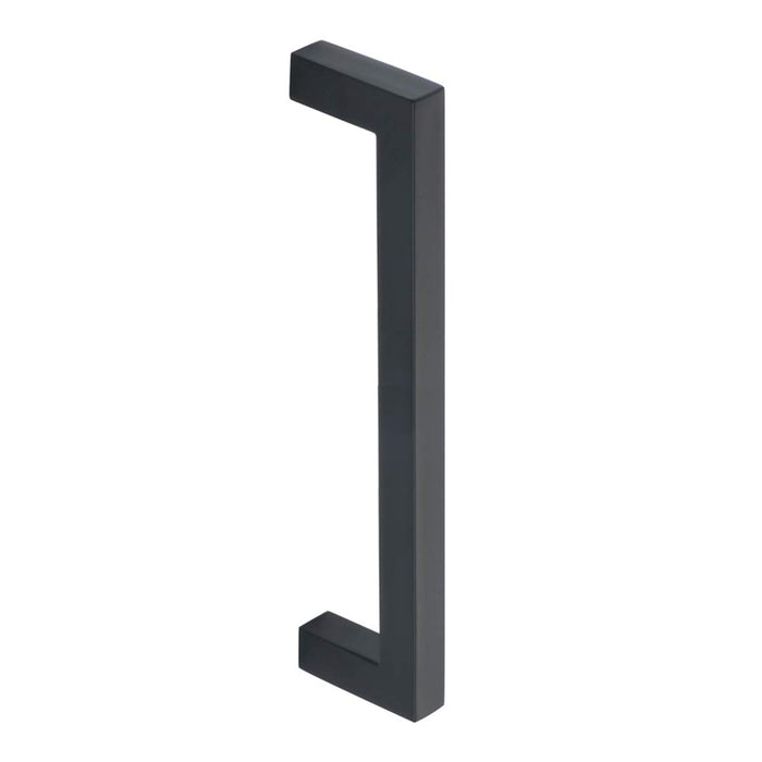 Amazon Basics Modern Square Pull, 5.39" Length (5" Hole Center), Flat Black, 10-pack