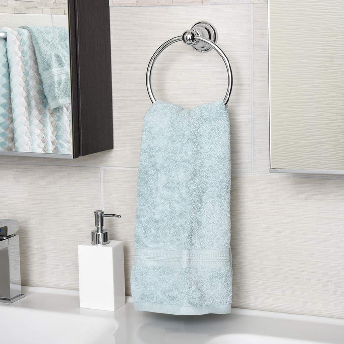 Amazon Basics Bathroom Hardware Accessories Set, 3-Piece, Polished Chrome