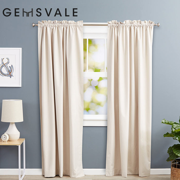 Amazon Basics heat-insulating blackout curtain, 1 piece, 135 x 244cm (WxL), beige