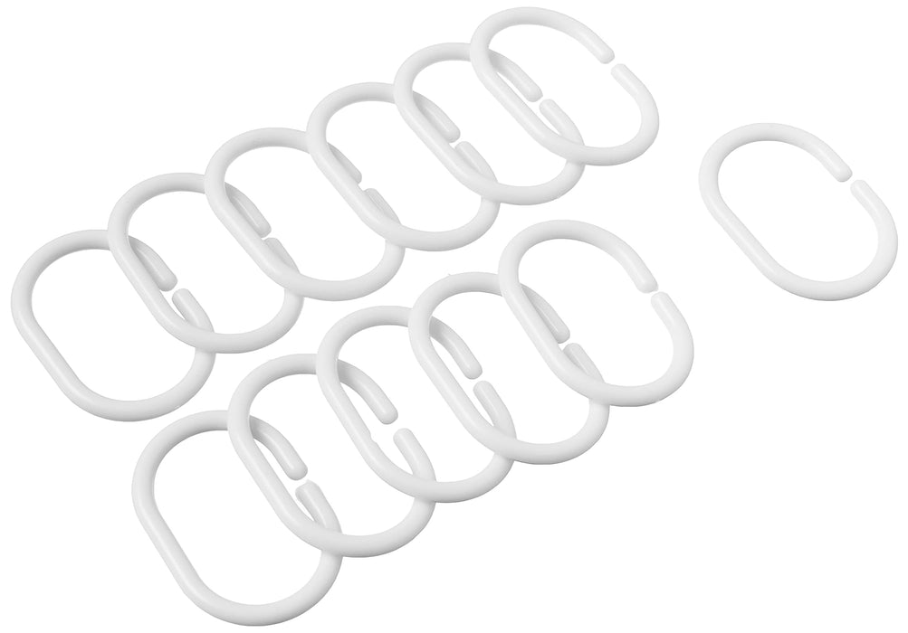 Amazon Basics 8-Gauge PEVA Shower Curtain Liner with Metal Grommets and Plastic Hooks White 72" x 78"
